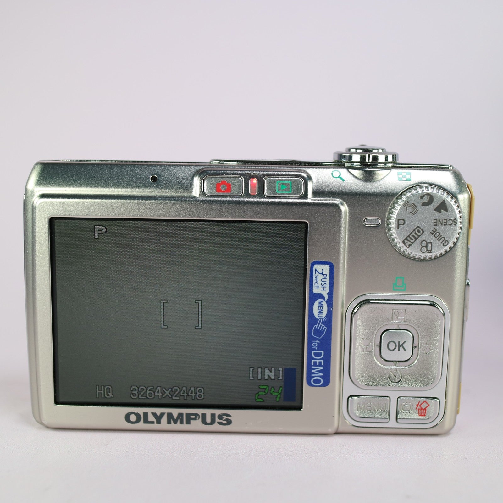Olympus Digital Camera Stylus C-520 8.0MP Silver Tested Full Set