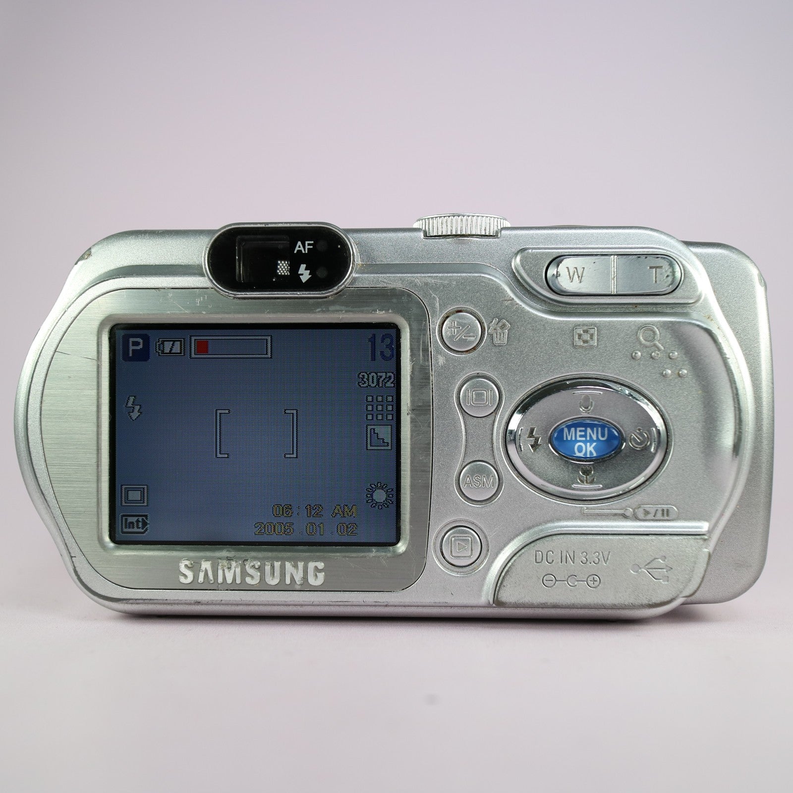 Samsung Digimax A7 7.0MP Compact Digital Camera Silver Tested