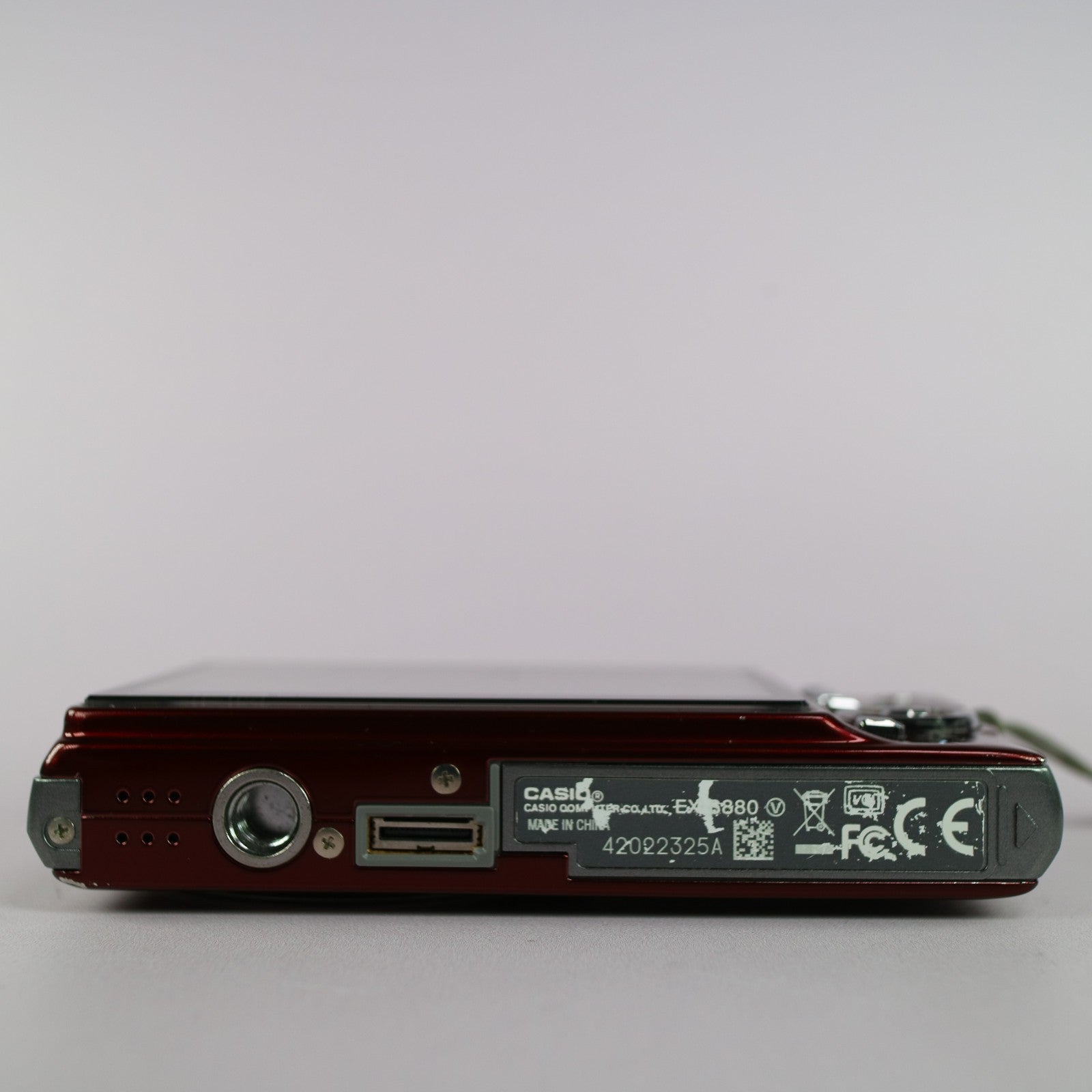 Casio Digital Camera Exilim EX-S880 8.1MP Red Tested Full Working Set