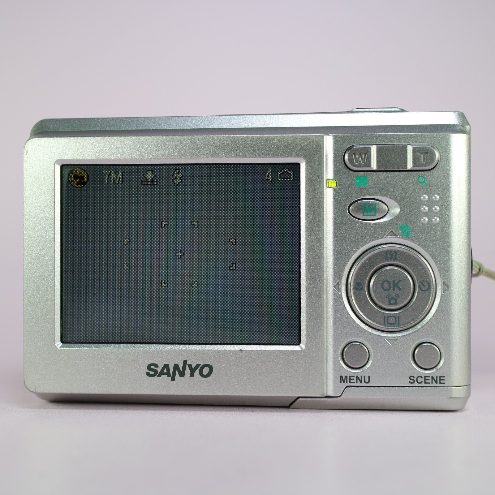 Sanyo VPC-S760 7.1MP Compact Digital Camera Silver Tested