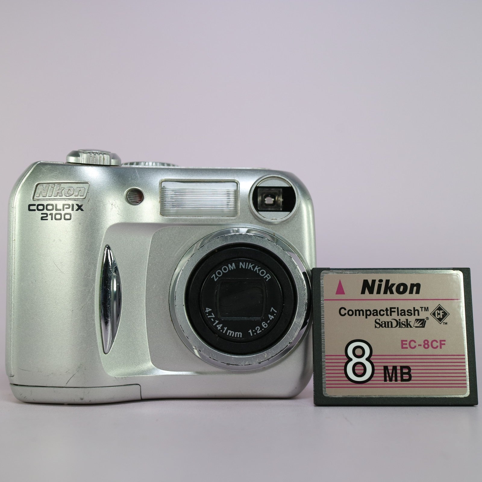 Nikon Digital Camera Coolpix 2100 2.0MP Silver Tested