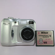 Nikon Digital Camera Coolpix 2100 2.0MP Silver Tested