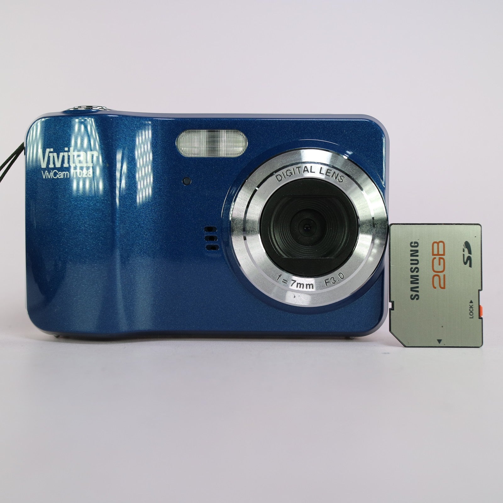 Vivitar Vivicam T028 5.1MP Flip Screen Compact Digital Camera Blue Tested