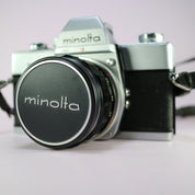 Minolta SRT101 35mm Film SLR Camera Silver W/ W.Rokkor-HG 35mm f/2.8 Lens Tested