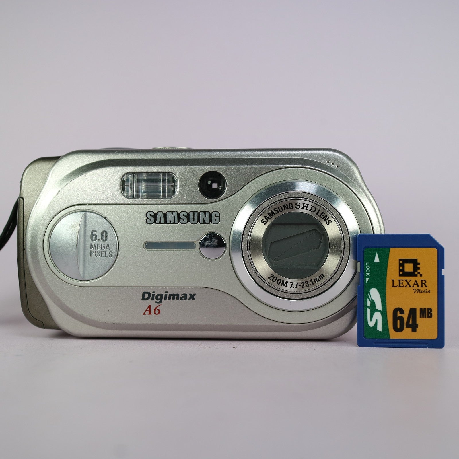 Samsung Digimax A6 6.0MP Compact Digital Camera Silver Tested
