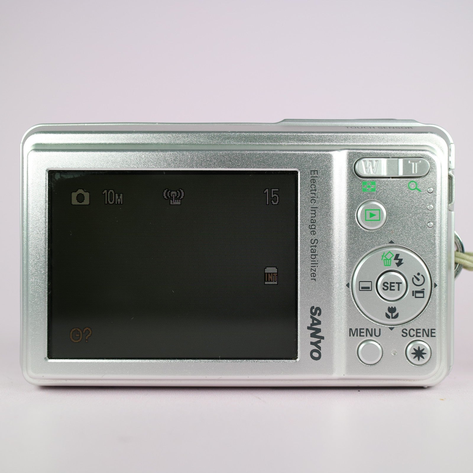 Sanyo VPC-E10 10.0MP Compact Digital Camera Silver Tested Full Working Set