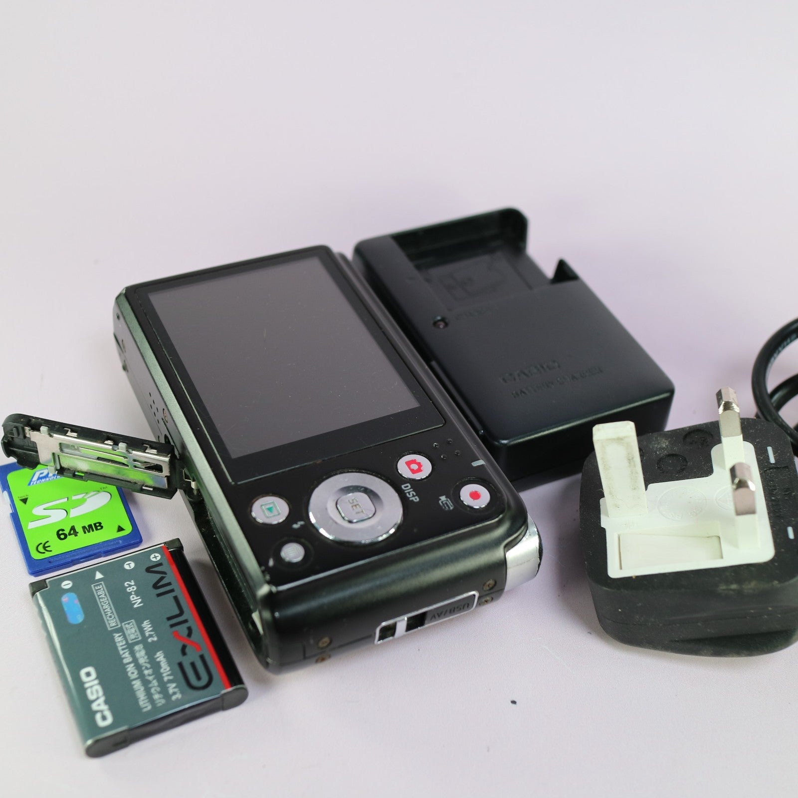 Casio Digital Camera Exilim EX-H5 12.1MP Black Tested Full Working Set