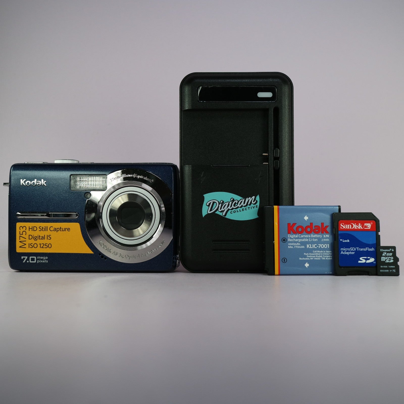 Kodak Digital Camera EasyShare M753 7.0MP Blue Tested Full Working Set