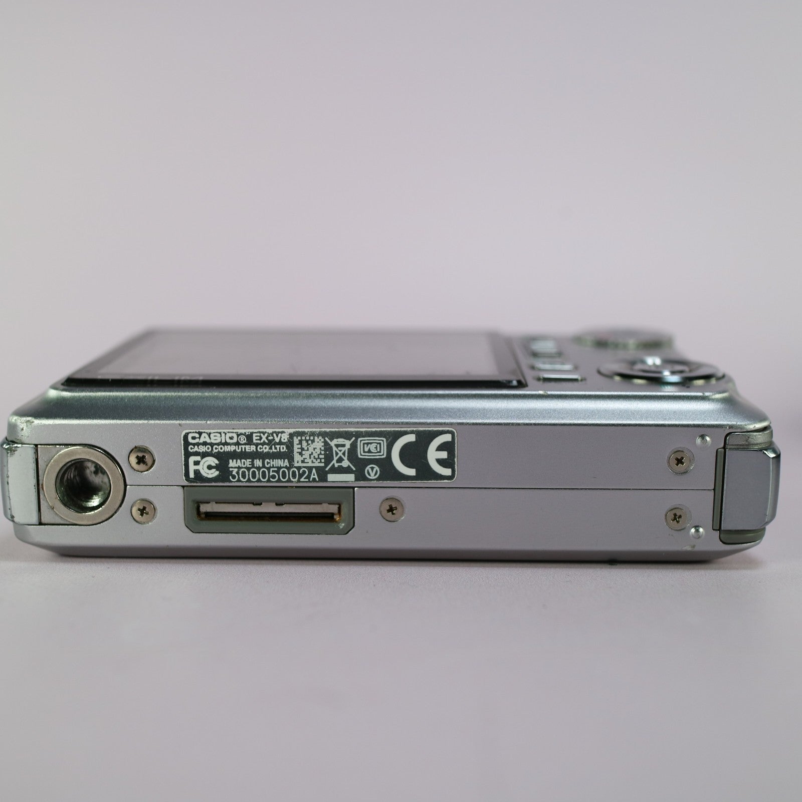 Casio Digital Camera Exilim EX-V8 8.1MP Silver Tested Full Working Set