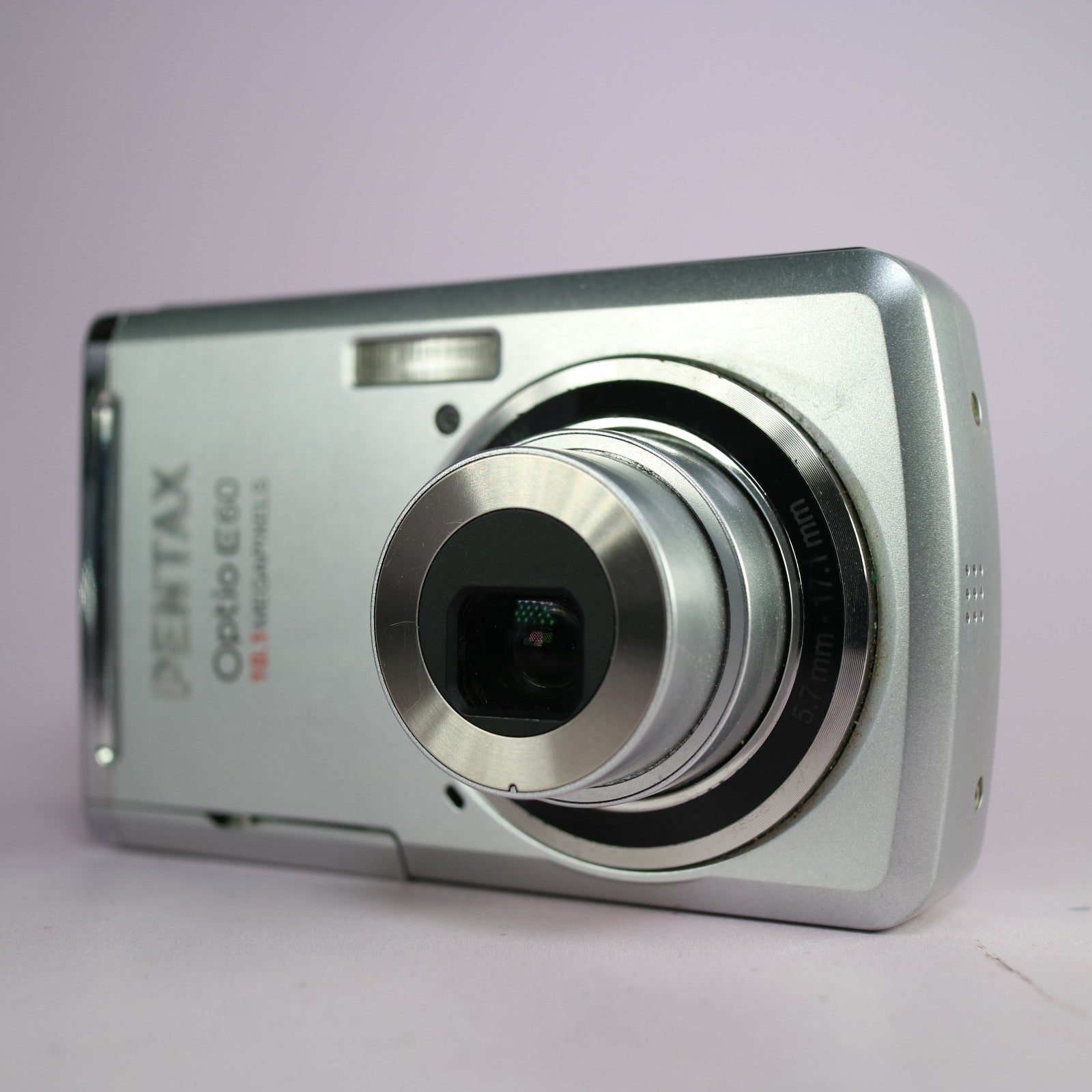 Pentax Digital Camera Optio E60 10.1MP Silver Tested