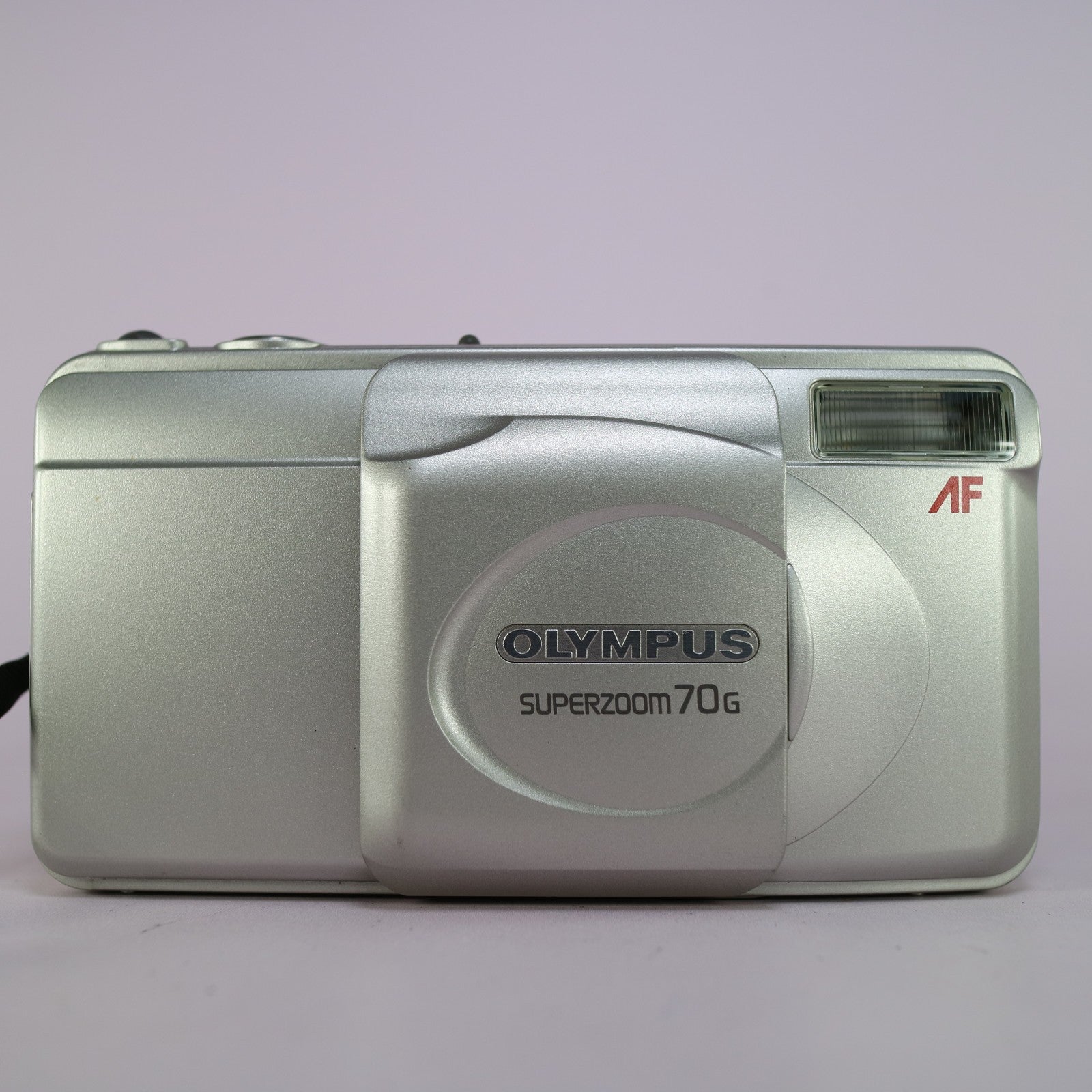 Olympus Superzoom 70G 35mm Film Point and Shoot Camera Silver Tested