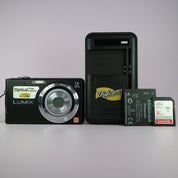 Panasonic Digital Camera Lumix DMC-FS14 14.1MP Black Tested Full Working Set