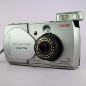 Olympus Digital Camera Camedia C-220 Zoom 2.1MP Silver Tested W/ Smartmedia Card