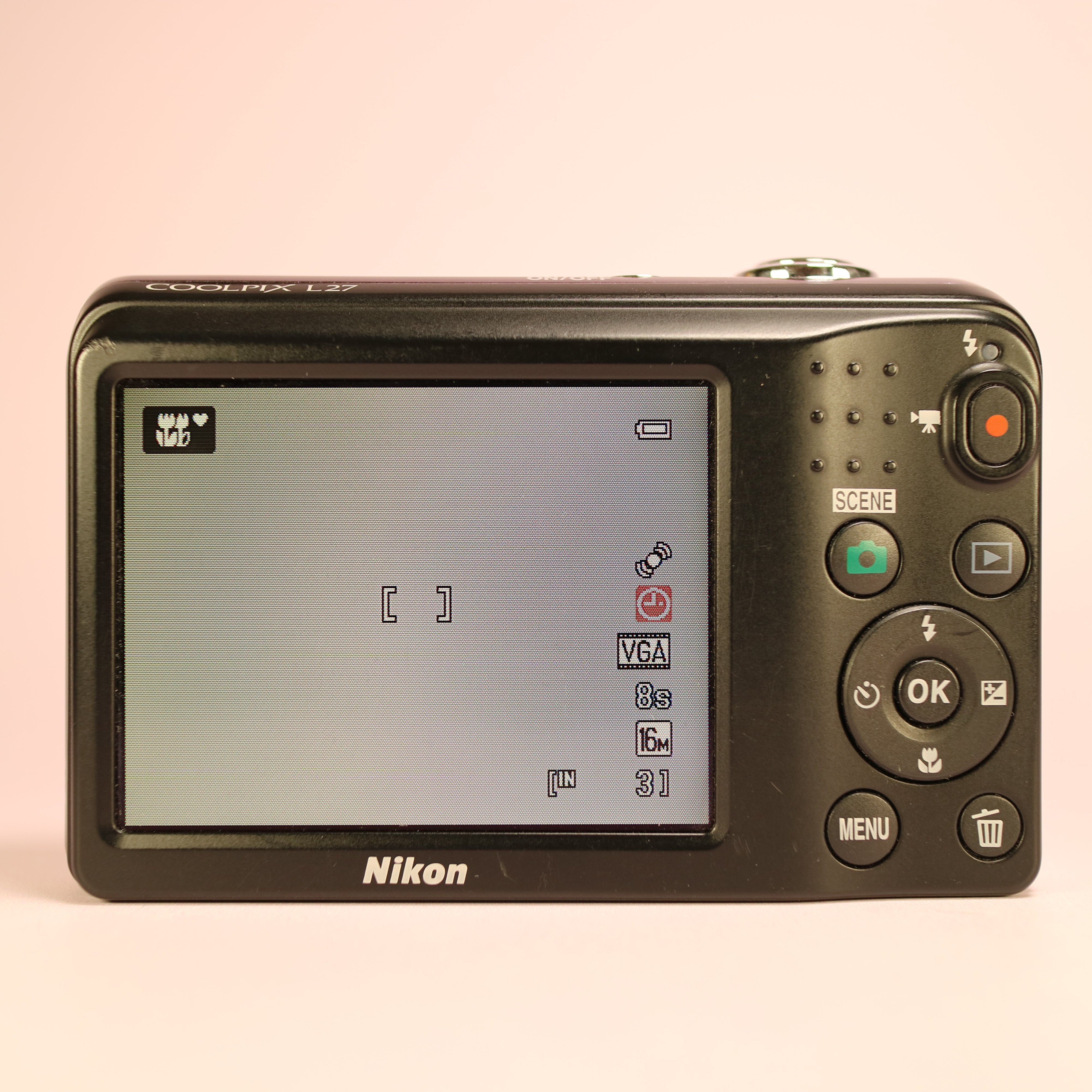 Nikon Coolpix L27 16.1MP CCD Compact Digital Camera